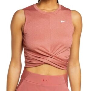 Nike Pink Sleeveless Crop Muscle Tee